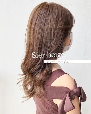 セミロング カラー 金安 かんたのヘアスタイル