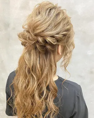 ロング まつパ・ヘアセット ♡Chinami♡のマツエク・マツパデザイン