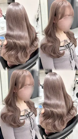 セミロング カラー 盛れる顔周り🤍渋谷 Risa🎀のヘアスタイル