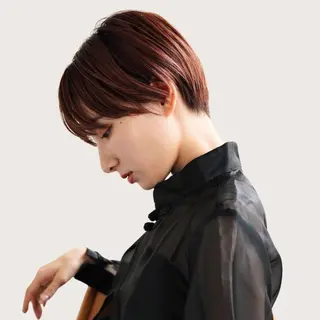 ショート カラー ブリーチなしWカラー レイヤー/KOHNOのヘアスタイル