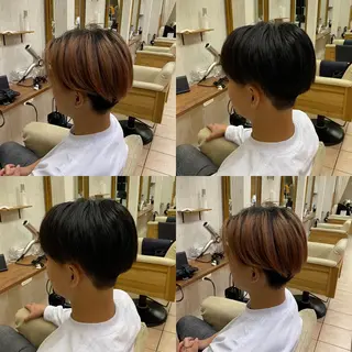 ショート カラー 🥣ブリーチ・カラー 平城秀馬/原宿のヘアスタイル