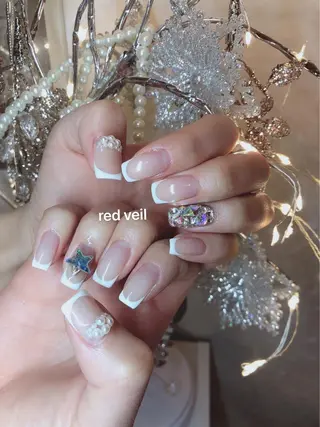 セミロング ネイル 長さ出し専門 nynaのネイルデザイン