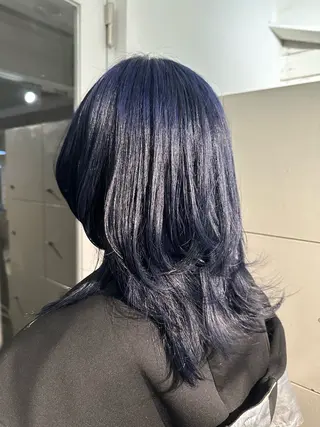 セミロング カラー ハイトーンカラー が絶対可愛い✨泰聖✨のヘアスタイル