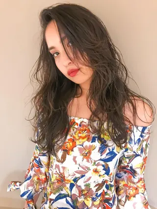 ロング カラー 🇨🇳ワンホンヘア 下田鉄也のヘアスタイル