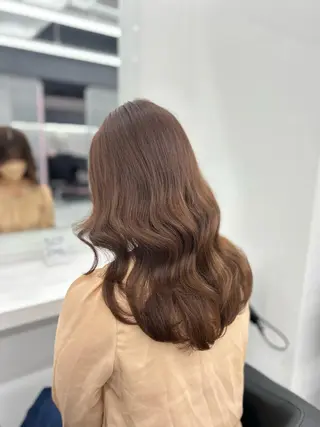 ロング カラー ブリーチなしカラー/ ブラウン/レイヤーのヘアスタイル