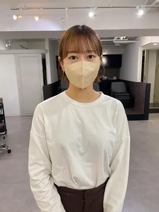 ショート カラー レイヤーパーマ＊ 顔まわり似合わせのヘアスタイル