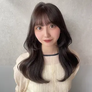 セミロング カラー ヘアアレンジ 韓国ヘア/レイヤー Londエレンのヘアスタイル