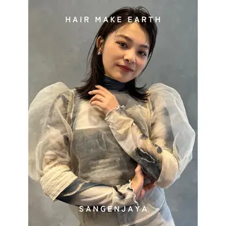 セミロング hair make earth 🪡のヘアスタイル