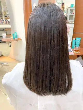 セミロング パーマ 縮毛矯正/髪質改善 /韓国風　山川春輝のヘアスタイル