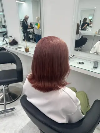 セミロング カラー ❄最強かわいいカラー ❄️MINA❄️のヘアスタイル