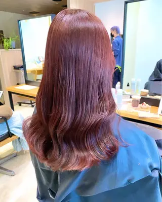 ロング デザインパーマ/ 艶カラー/ボブのヘアスタイル