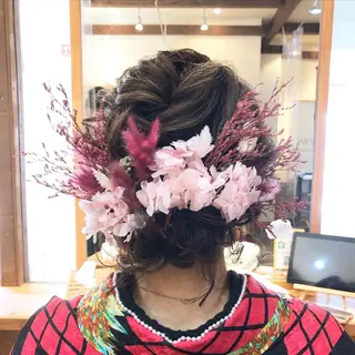 セミロング カラー ヘアアレンジ ✨🌿大人可愛い愛さ れhair🌿✨松本のヘアスタイル