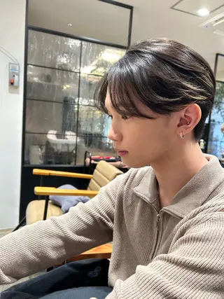 ショート カラー メンズ アレンジ/新宿 透明感カラー/ヤノのヘアスタイル