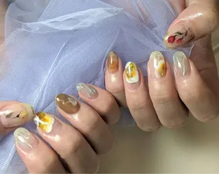 セミロング カラー メンズ キッズ ネイル yuri kaのネイルデザイン