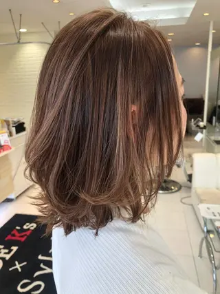 ミディアム カラー MODE K's松原 YUMIのヘアスタイル