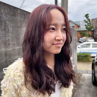 セミロング カラー パーマ CIEN white所属・パーマモデル募集中 渥美翔人のヘアスタイル