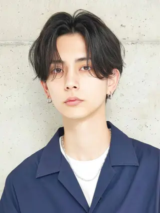 ショート パーマ メンズ ナチュラル×色気パ ーマ 渋谷/マナミのヘアスタイル