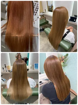 ロング カラー 🕊髪質改善縮毛矯正 /艶髪/関内🕊あべのヘアスタイル