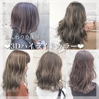 ミディアム カラー ヘアアレンジ メンズ キッズ お悩み解決美容師 💐AMIのヘアスタイル