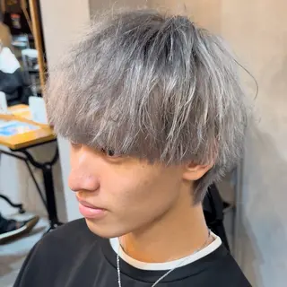 ミディアム カラー メンズ メンズパーマ/ メッシュ😎タクミのヘアスタイル