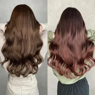 ロング 💎馴染むエクステ ×カラーTOMO💎のヘアスタイル