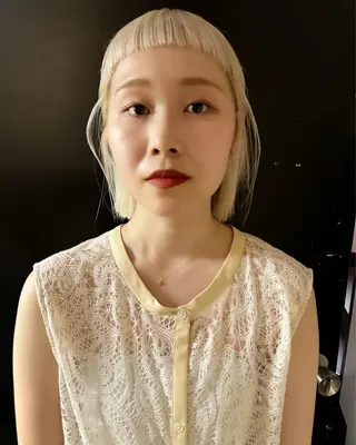 ショート カラー ヘアアレンジ 丸山渉/パーマ エフェクトブリーチのヘアスタイル