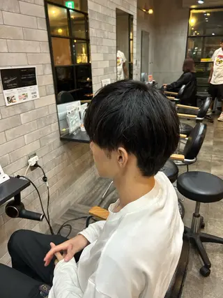 メンズ lafith hair Glanz 桂所属・かじももな｜縮毛矯正 ｜透明感カラーのヘアスタイル