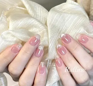 ネイル RAFFINE 月🦋🩵のネイルデザイン