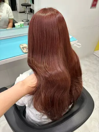 セミロング ブリーチなし暖色 💗AKARI💗のヘアスタイル