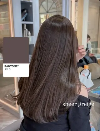 ロング カラー グレージュ|くすみ× 透明感|kazutoのヘアスタイル