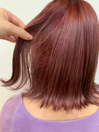 ミディアム カラー ヘアアレンジ オザキクウガ/ ブリーチ/髪質改善のヘアスタイル