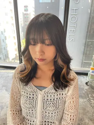 カラー La fith hair ray 札幌店所属・顔まわり/W カラー/リョウのヘアスタイル