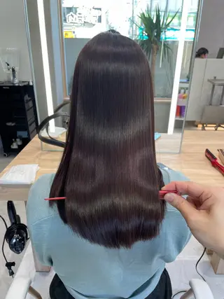 セミロング カラー 《ブリーチ/赤み消し /髪質改善》若松良樹のヘアスタイル