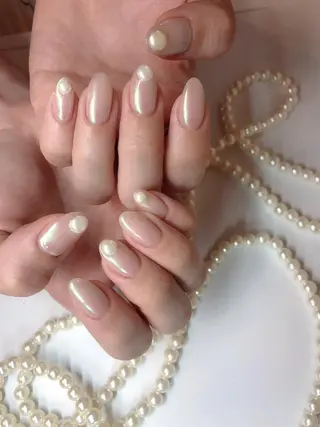 ミディアム ネイル 長さ出し専門 nynaのネイルデザイン