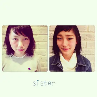 ショート ミディアム カラー パーマ la fith所属・rico_by ヘアとアイブロウのヘアスタイル