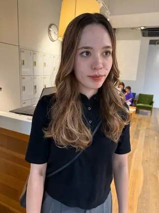 ロング 松本  夏海のヘアスタイル