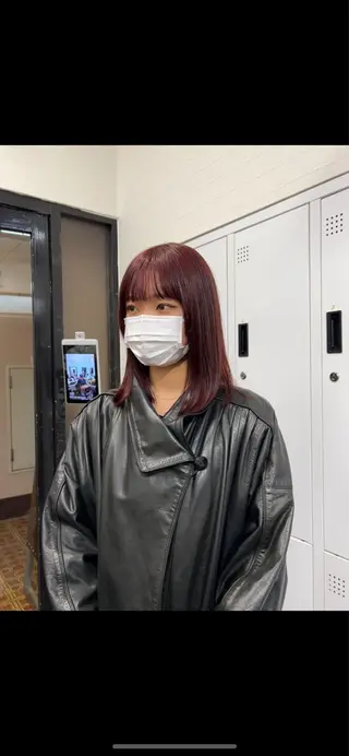 ミディアム カラー Yui. ハイトーン/パーマ/のヘアスタイル