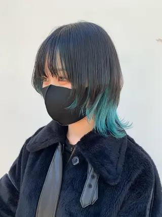 ショート ブリーチ/ウルフ ハッシュカット/石山のヘアスタイル