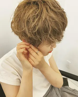 ショート パーマ ショート/ボブ /パーマ🌿柏原良亮のヘアスタイル