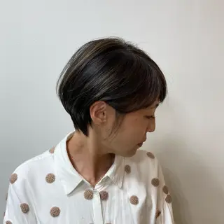 ショート 【白髪ぼかし】 愛甲竜佑のヘアスタイル