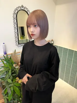 ミディアム カラー 🩷ハイトーン透明感 レイヤー🩷ユリカのヘアスタイル