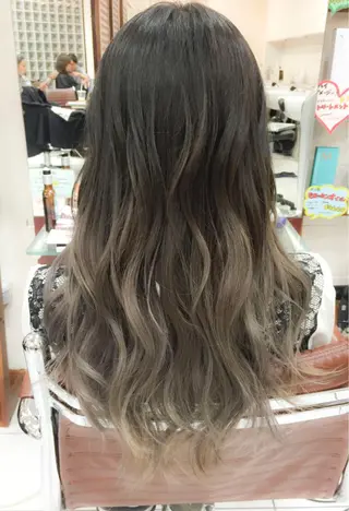 ミディアム カラー モテ髪透明感❤️ デイズヘアカラーのヘアスタイル