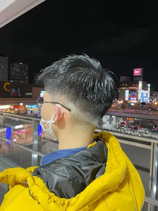 ショート メンズ Yugaメンズパーマ /フェードカットのヘアスタイル