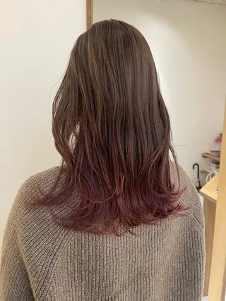 ロング 蜂須賀🐝縮毛矯正 ストレートパーマのヘアスタイル