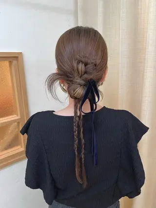 ロング ヘアアレンジ 参列♡デートゆるふわ ヘアメイク🎀みゆうのヘアスタイル