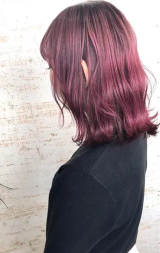 ミディアム カラー ケアブリーチ /髪質 改善/古橋圭史郎のヘアスタイル