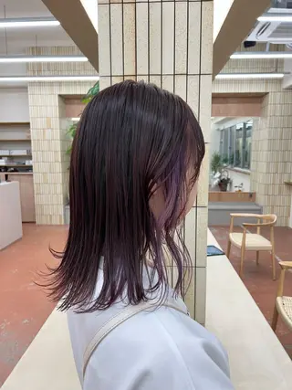 ミディアム カラー 矢場町/栄/上前津/ 佐藤祐希のヘアスタイル