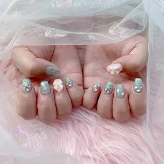 ネイル パーツ全部¥110 サロンミミのネイルデザイン