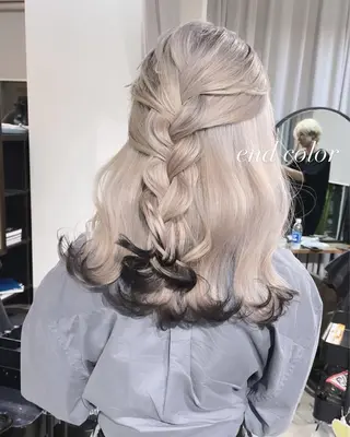 セミロング カラー 💜ハイトーン💛 マジカルかいちゃんのヘアスタイル