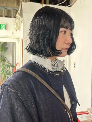 ミディアム パーマ maho/ブリーチ なし垢抜けカラー♡のヘアスタイル